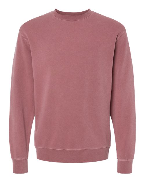 Independent Trading Co. Unisex Midweight Pigment-Dyed Crewneck Sweatshirt PRM3500 - Pigment Maroon