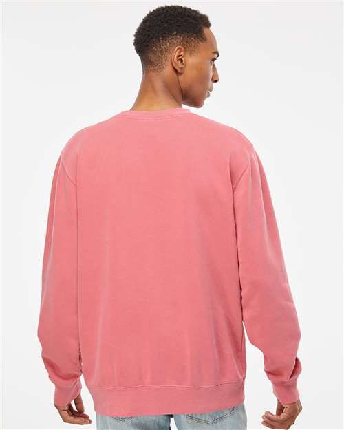 Independent Trading Co. Unisex Midweight Pigment-Dyed Crewneck Sweatshirt PRM3500 - Pigment Pink