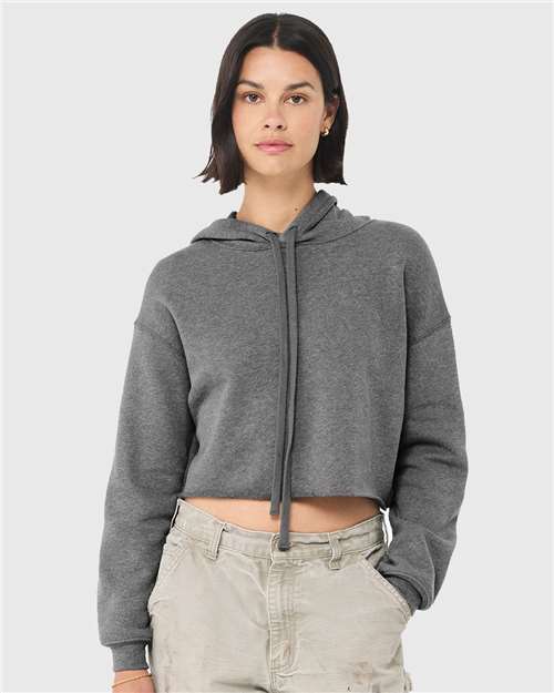 BELLA + CANVAS Women's Crop Fleece Hoodie Sweatshirt 7502