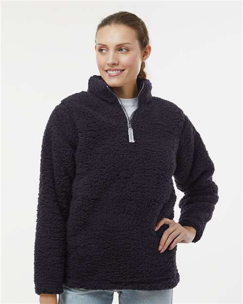 J. America Women’s Epic Sherpa Quarter-Zip Pullover 8451