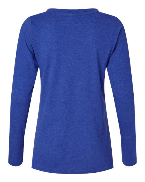 LAT Women's Fine Jersey Lace-Up Long Sleeve T-Shirt 3538