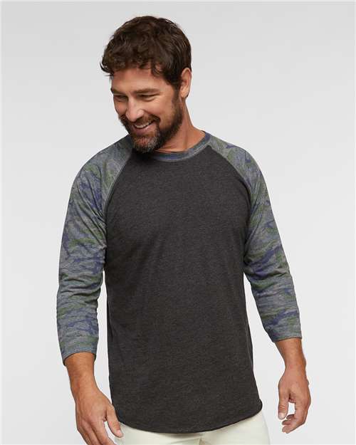 LAT Men's Baseball Fine Jersey Three-Quarter Sleeve Tee 6930