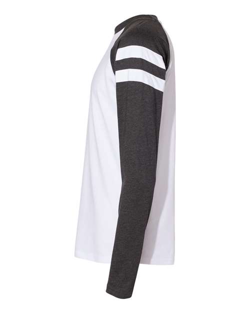 LAT Unisex Fine Jersey Mash Up Long Sleeve Tee 6934