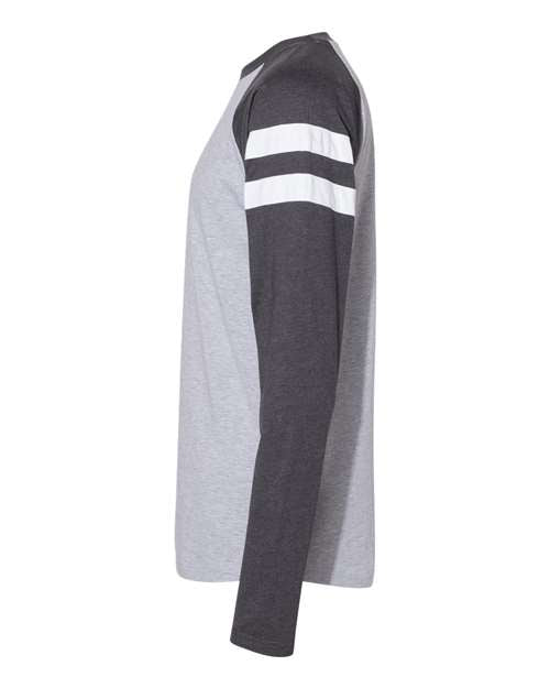 LAT Unisex Fine Jersey Mash Up Long Sleeve Tee 6934