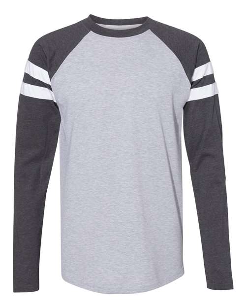 LAT Unisex Fine Jersey Mash Up Long Sleeve Tee 6934