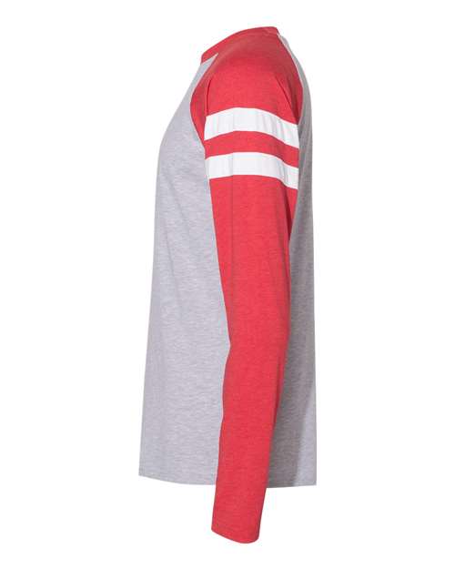 LAT Unisex Fine Jersey Mash Up Long Sleeve Tee 6934