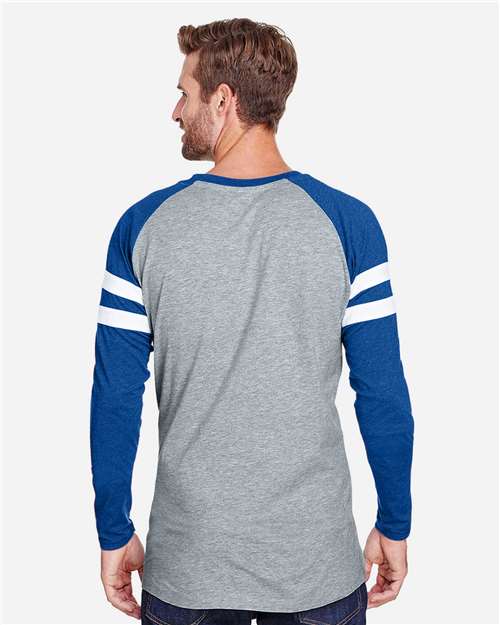LAT Unisex Fine Jersey Mash Up Long Sleeve Tee 6934