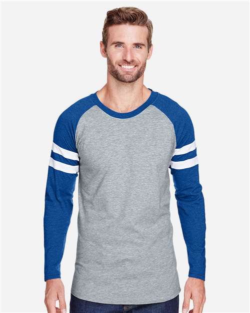 LAT Unisex Fine Jersey Mash Up Long Sleeve Tee 6934