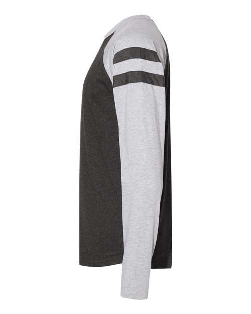 LAT Unisex Fine Jersey Mash Up Long Sleeve Tee 6934