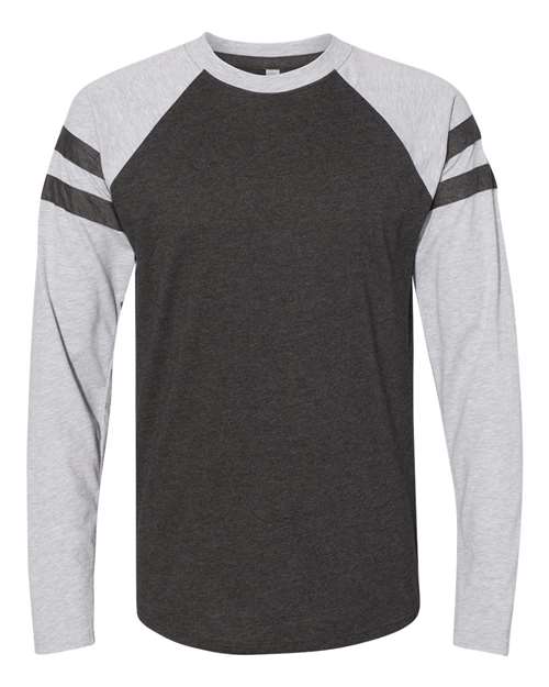 LAT Unisex Fine Jersey Mash Up Long Sleeve Tee 6934