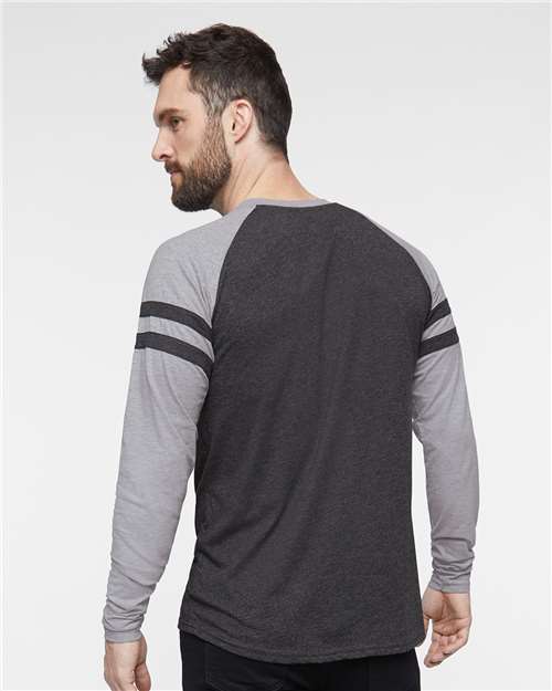 LAT Unisex Fine Jersey Mash Up Long Sleeve Tee 6934