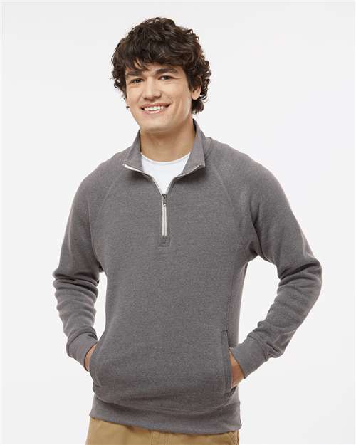 J. America Men's Triblend Quarter-Zip Sweatshirt 8869