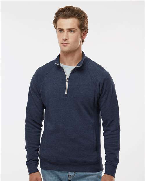 J. America Men's Triblend Quarter-Zip Sweatshirt 8869
