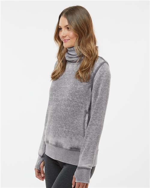 J. America Women’s Zen Fleece Cowl Neck Sweatshirt 8930