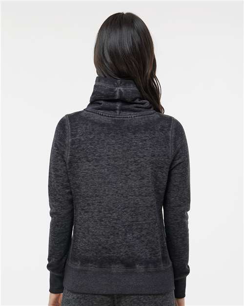 J. America Women’s Zen Fleece Cowl Neck Sweatshirt 8930