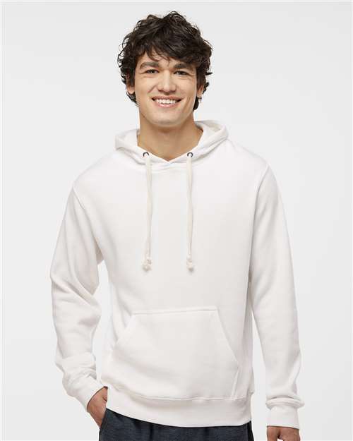 J. America Men's Triblend Fleece Hooded Sweatshirt 8871 - Antique White Triblend