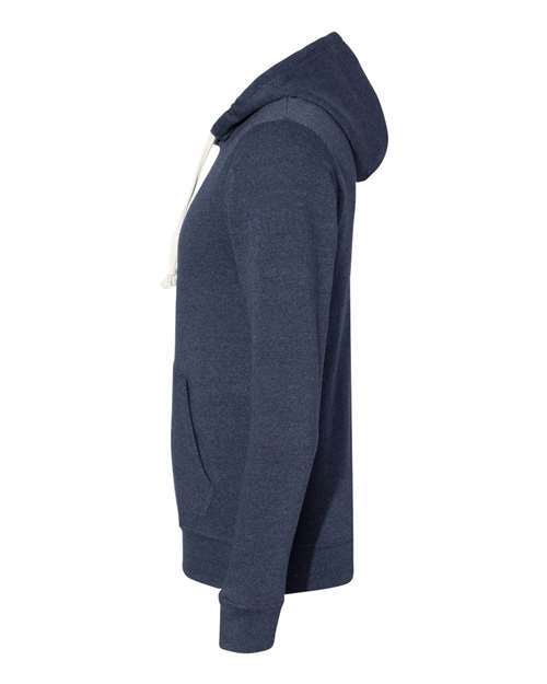 J. America Men's Triblend Fleece Hooded Sweatshirt 8871 - True Navy Triblend