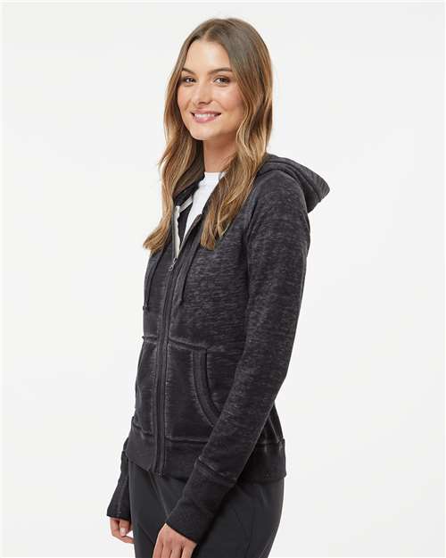 J. America Women's Zen Fleece Full-Zip Hooded Sweatshirt 8913
