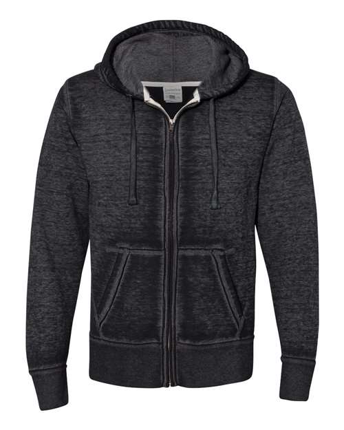 J. America Men's Vintage Zen Fleece Full-Zip Hooded Sweatshirt 8916