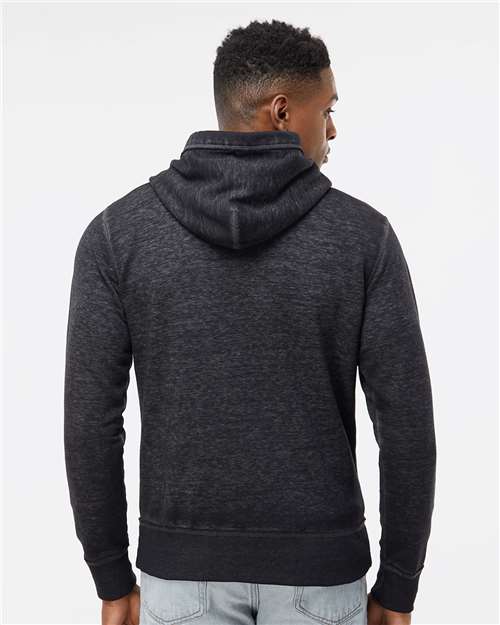 J. America Men's Vintage Zen Fleece Full-Zip Hooded Sweatshirt 8916
