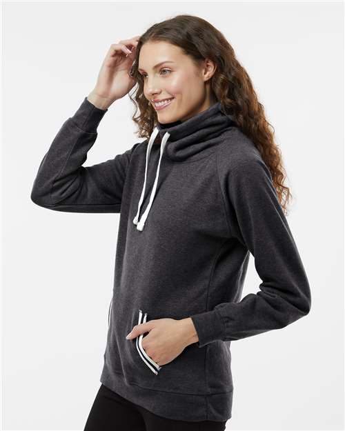 J. America Women’s Relay Cowl Neck Sweatshirt 8653