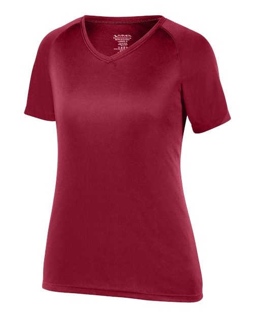 Augusta Sportswear Women's Attain Wicking V-Neck T-Shirt 2792 - Cardinal