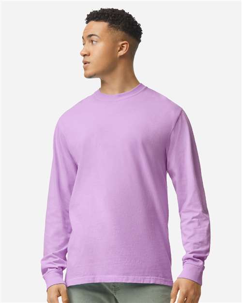 Comfort Colors Unisex Garment-Dyed Heavyweight Long Sleeve T-Shirt 6014 - Orchid