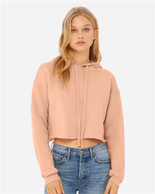 BELLA + CANVAS Women's Crop Fleece Hoodie Sweatshirt 7502