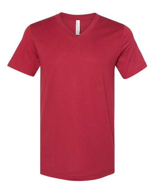 BELLA + CANVAS Unisex Jersey V-Neck Tee 3005 - Cardinal