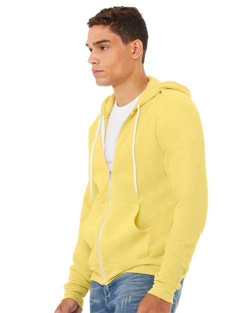 BELLA + CANVAS Unisex Sponge Fleece Full-Zip Hoodie Sweatshirt 3739 - Yellow