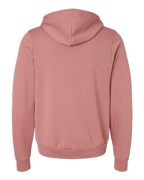 BELLA + CANVAS Unisex Sponge Fleece Full-Zip Hoodie Sweatshirt 3739 - Heather Mauve