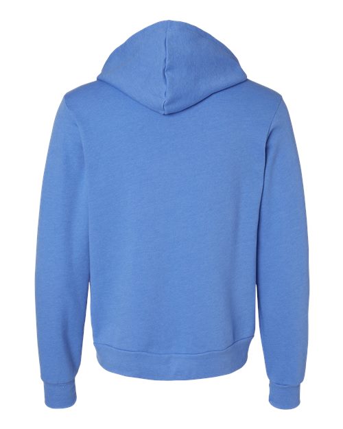 BELLA + CANVAS Unisex Sponge Fleece Full-Zip Hoodie Sweatshirt 3739 - Heather Columbia Blue