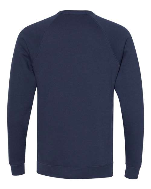BELLA + CANVAS Unisex Sponge Fleece Raglan Crewneck Sweatshirt 3901 - Navy