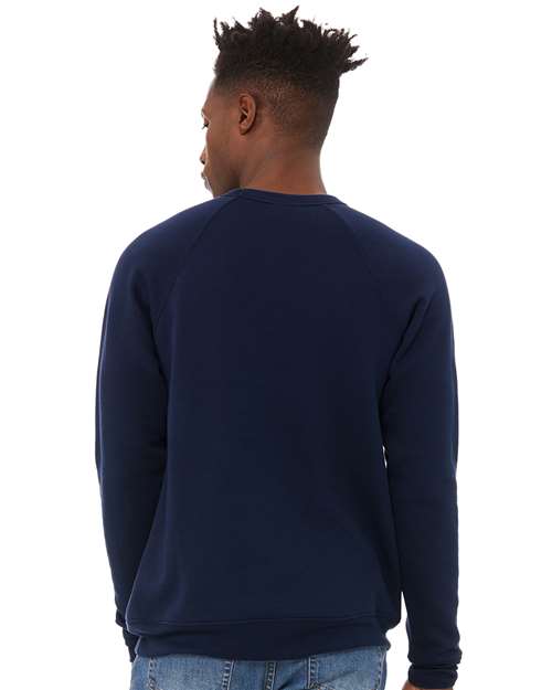 BELLA + CANVAS Unisex Sponge Fleece Raglan Crewneck Sweatshirt 3901 - Navy