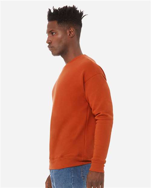 BELLA + CANVAS Unisex Sponge Fleece Drop Shoulder Crewneck Sweatshirt 3945 - Brick