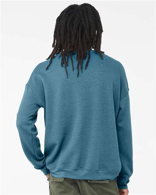 BELLA + CANVAS Unisex Sponge Fleece Drop Shoulder Crewneck Sweatshirt 3945 - Heather Deep Teal