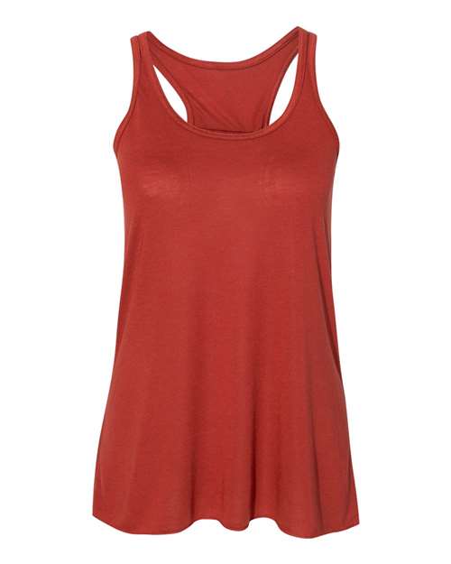 BELLA + CANVAS Women's Flowy Racerback Tank 8800 - Brick