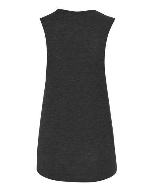 BELLA + CANVAS Women's Flowy Scoop Muscle Tank 8803 - Dark Grey