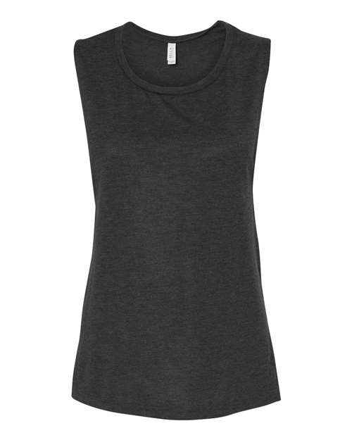 BELLA + CANVAS Women's Flowy Scoop Muscle Tank 8803 - Dark Grey
