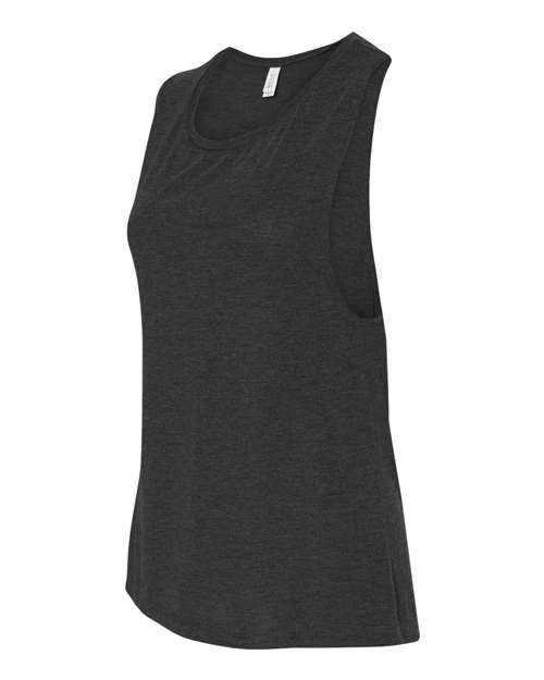 BELLA + CANVAS Women's Flowy Scoop Muscle Tank 8803 - Dark Grey