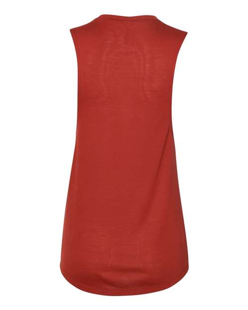 BELLA + CANVAS Women's Flowy Scoop Muscle Tank 8803 - Brick