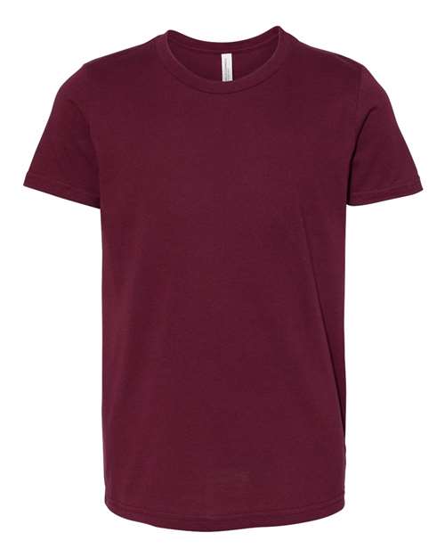 BELLA + CANVAS Youth Jersey Tee 3001Y - Maroon