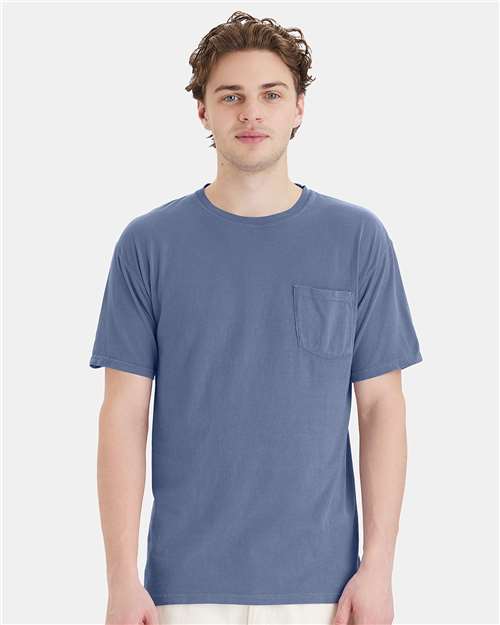 ComfortWash by Hanes Unisex Garment-Dyed Pocket T-Shirt GDH150 - Saltwater