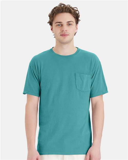 ComfortWash by Hanes Unisex Garment-Dyed Pocket T-Shirt GDH150 - Spanish Moss