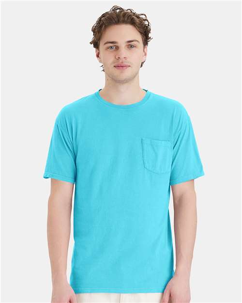 ComfortWash by Hanes Unisex Garment-Dyed Pocket T-Shirt GDH150 - Freshwater
