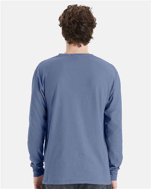 ComfortWash by Hanes Unisex Garment-Dyed Long Sleeve T-Shirt With a Pocket GDH250