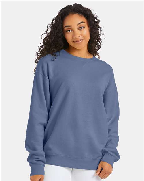 ComfortWash by Hanes Unisex Garment-Dyed Crewneck Sweatshirt GDH400 - Saltwater