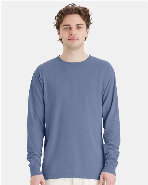 ComfortWash by Hanes Unisex Garment-Dyed Long Sleeve T-Shirt GDH200 - Saltwater