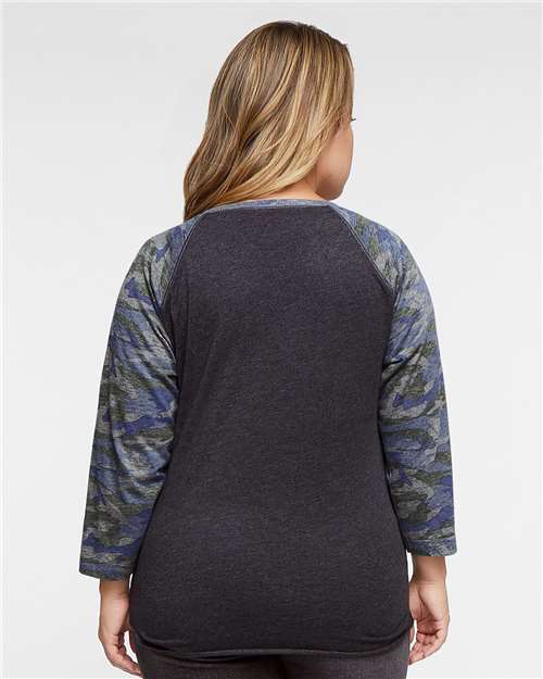 LAT Women's Baseball Fine Jersey Three-Quarter Sleeve Tee 3530