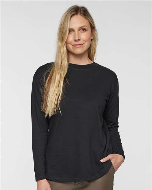 LAT Women's Fine Jersey Long Sleeve Tee 3508
